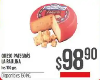 Supermercados Vea La Paulina Queso Pategrás 100 grs oferta