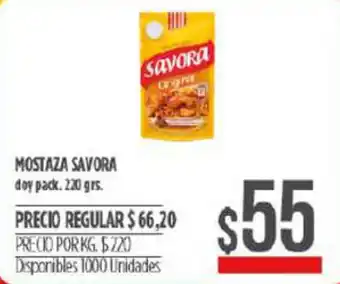 Supermercados Vea Savora Mostaza 220 grs oferta