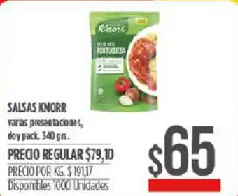 Supermercados Vea Knorr Salsas 340 grs oferta