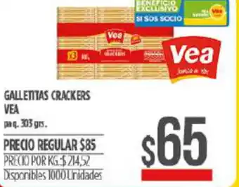 Supermercados Vea Galletitas Crackers Vea 303 grs oferta