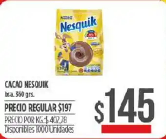 Supermercados Vea Nesquik Cacao 360 grs oferta
