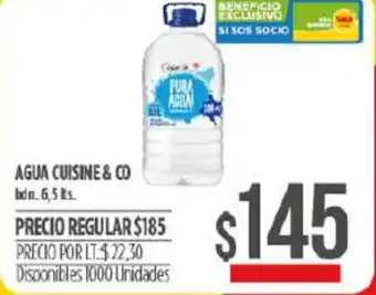 Supermercados Vea Cuisine & Co Agua 6.5 lts. oferta