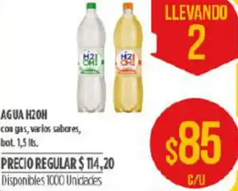 Supermercados Vea Agua H2OH 1.5 lts oferta