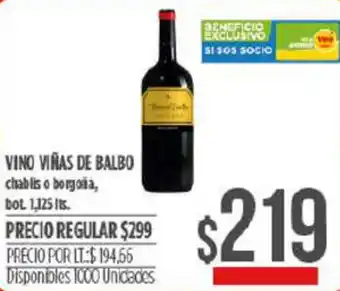 Supermercados Vea Vino Viñas De Balbo 1.125 lts oferta