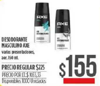 Supermercados Vea Axe Desodorante Masculino 150 ml oferta
