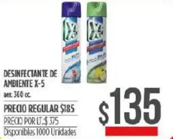 Supermercados Vea X-5 Desinfectante De Ambiente 360 cc oferta