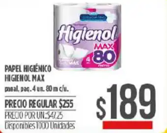 Supermercados Vea Higienol Max Papel Higiénico 4 un oferta