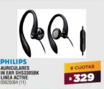 Bringeri Philips Auriculares in Ear SHS3305BK Linea Active oferta