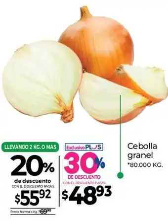 La Anonima Cebolla Granel 80.000 kg oferta