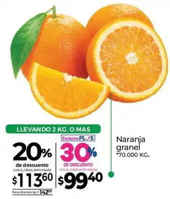 La Anonima Naranja Granel 70.000 kg oferta