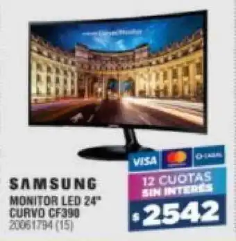 Bringeri Samsung Monitor Led 24" Curvo CF390 oferta