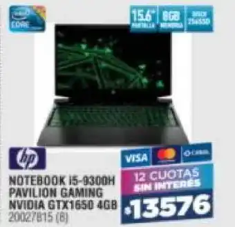 Bringeri HP Notebook I5-9300H Pavilion Gaming NVIDIA GTX1650 4GB oferta