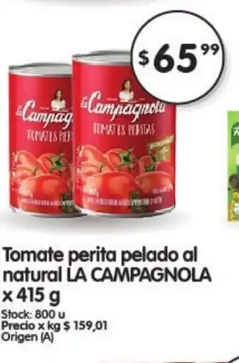 Supermercados Buenos Días La Campagnola Tomate perita pelado al natural x 415g oferta