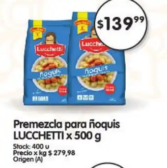 Supermercados Buenos Días Luchhetti Premezcla para Noquis x 500g oferta