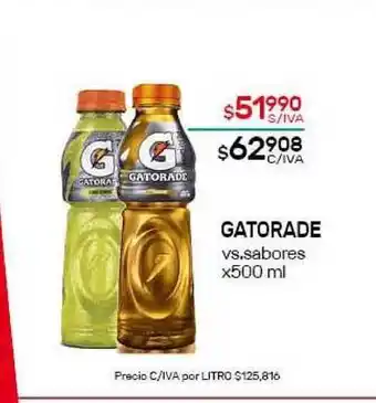 Nini Mayorista Gatorade vs. sabores x500 ml oferta