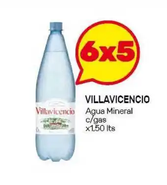 Nini Mayorista Villavicencio Agua Mineral c/gas x1,50 lts oferta