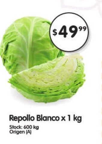 Supermercados Buenos Días Repollo Blanco x 1kg oferta