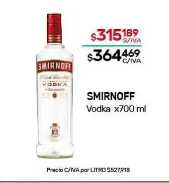 Nini Mayorista Smirnoff Vodka x700 ml oferta