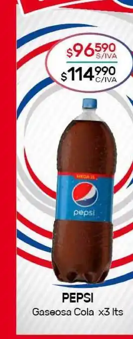 Nini Mayorista Pepsi Gaseosa Cola x3 lts oferta