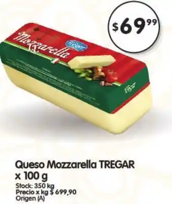 Supermercados Buenos Días Tregar Queso Mozzarella x 100g oferta