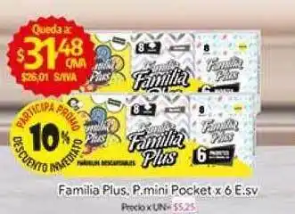 Medamax Familia Plus, P. Mini Pocket x 6 E.sv oferta