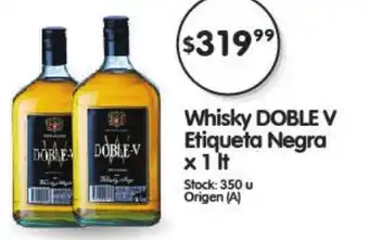 Supermercados Buenos Días Doble V Etiqueta Negra Whisky x 1lt oferta