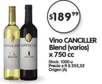 Supermercados Buenos Días Canciller Vino Blend x 750cc oferta