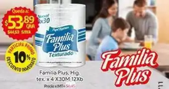 Familia Plus Hig. Texturado x 4 x 30m 12xb