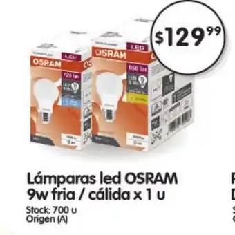 Supermercados Buenos Días Osram Lámparas led 9w fria x 1u oferta