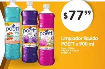 Supermercados Buenos Días Poett Limpiador liquido x 900ml oferta