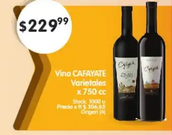 Supermercados Buenos Días Cafayate Vino Varietales x 750cc oferta