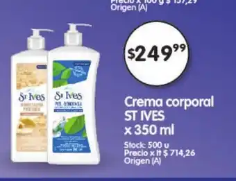 Supermercados Buenos Días St,Ives Crema corporal x 350ml oferta
