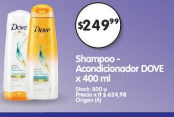 Supermercados Buenos Días Dove Shampoo Acondicionador x 400ml oferta
