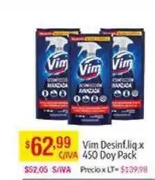 Medamax Vim Desinf. Liq. x 450 Doy Pack oferta