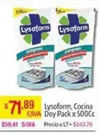Lysoform Cocina Doy Pack x 500 Cc