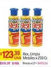 Medamax Rex Limpia Metales x 250 Cc oferta