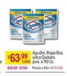 Medamax Ayudin Ropa Bca. ultra Quitam. pvo. x 90 Gr. oferta