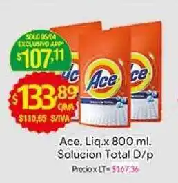Ace Liq. x 800 ml. Solucion Total D/p