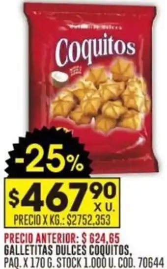 Coto GALLETITAS DULCES COQUITOS, PAQ. X 170G oferta