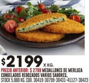 Coto MEDALLONES DE MERLUZA CONGELADOS REBOŽADOS VARIOS SABORES oferta