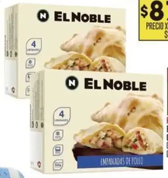Coto EMPANADAS DE POLLO CONGELADAS EL NOBLE, CAJA X 320G oferta