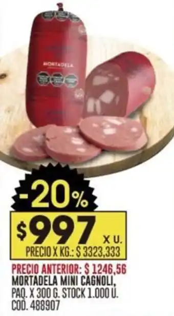 Coto MORTADELA MINI CAGNOLI, PAQ. X 300G oferta