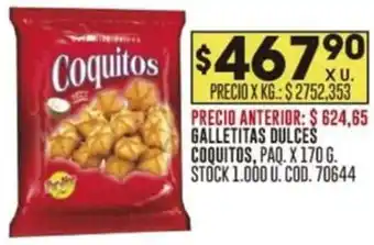 Coto GALLETITAS DULCES COQUITOS, PAQ. X 170G oferta
