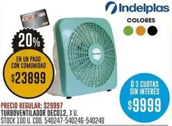 Coto TURBOVENTILADOR DECO12, X U oferta