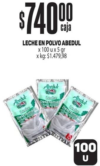 Makro LECHE EN POLVO ABEDUL x 100 u x 5 gr oferta