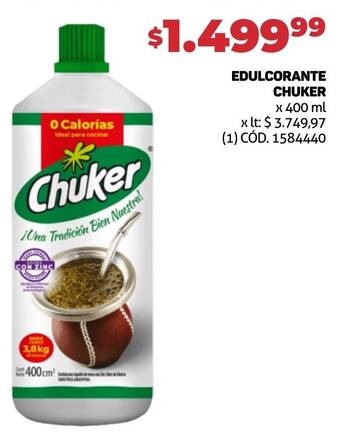 Makro EDULCORANTE CHUKER x 400 ml oferta