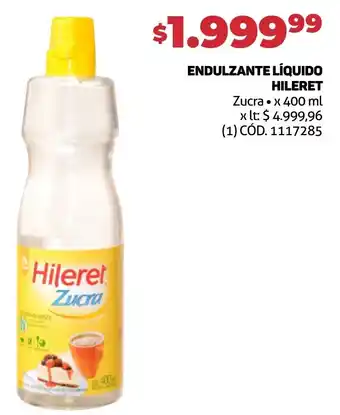 Makro ENDULZANTE LÍQUIDO HILERET Zucra x 400 ml oferta