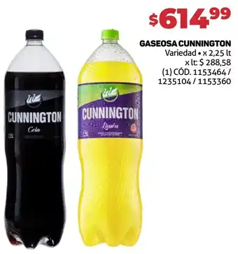 Makro GASEOSA CUNNINGTON Variedad x 2,25 lt oferta