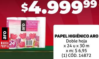 Makro PAPEL HIGIÉNICO ARO Doble hoja x 24u x 30m oferta