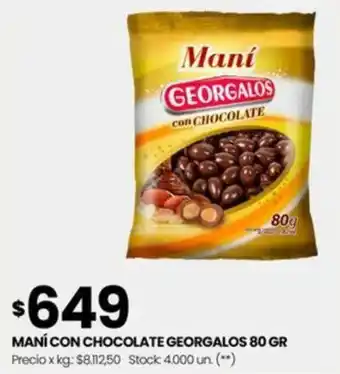 Changomas MANÍ CON CHOCOLATE GEORGALOS 80 GR oferta